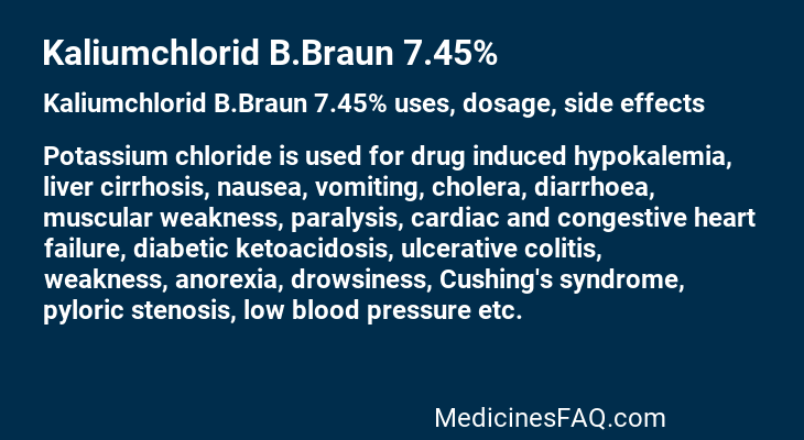 Kaliumchlorid B.Braun 7.45%