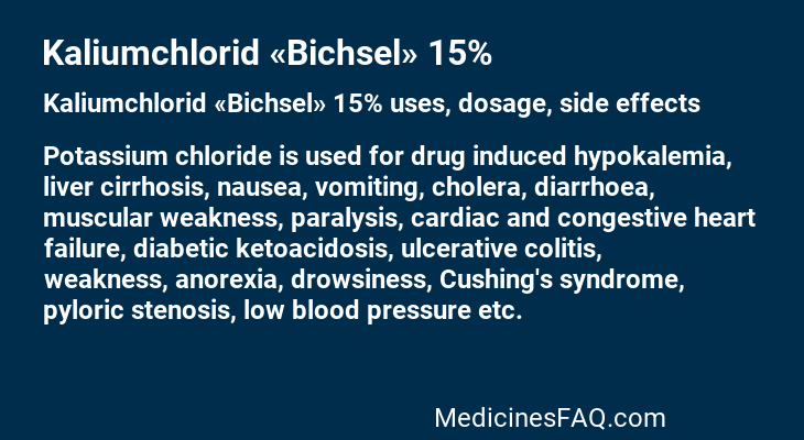 Kaliumchlorid «Bichsel» 15%