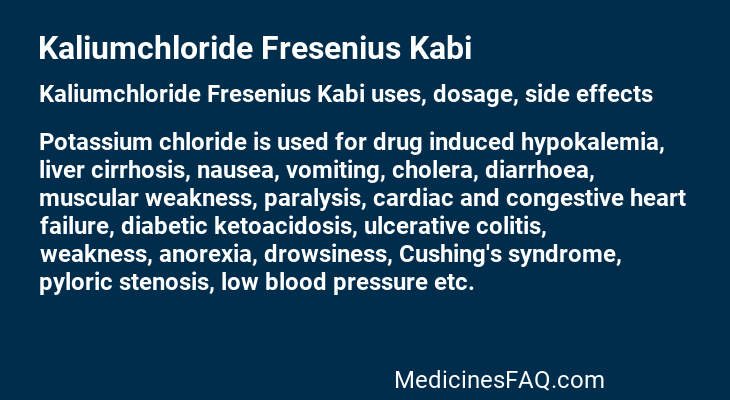 Kaliumchloride Fresenius Kabi