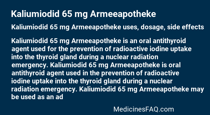 Kaliumiodid 65 mg Armeeapotheke