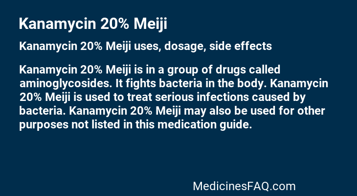 Kanamycin 20% Meiji