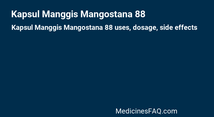 Kapsul Manggis Mangostana 88