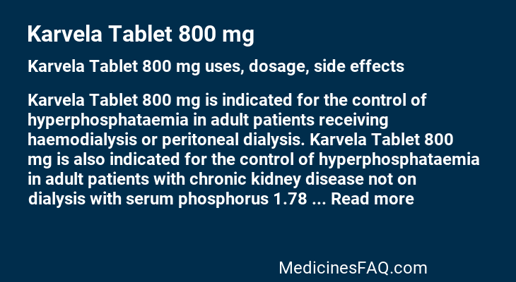 Karvela Tablet 800 mg