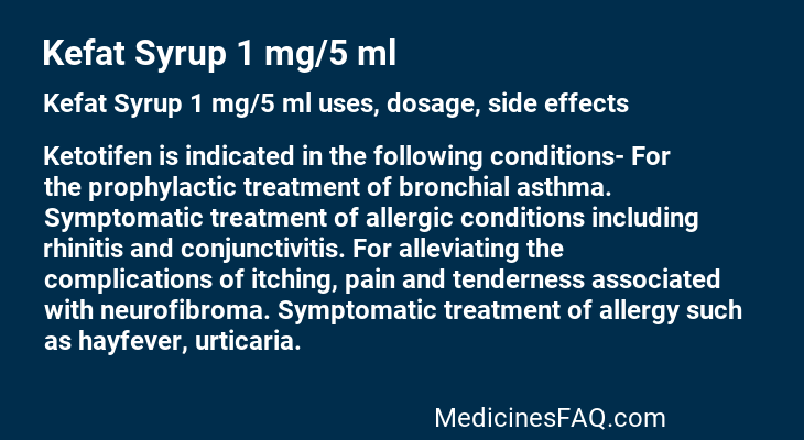 Kefat Syrup 1 mg/5 ml