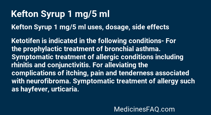 Kefton Syrup 1 mg/5 ml