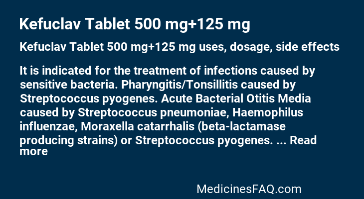 Kefuclav Tablet 500 mg+125 mg