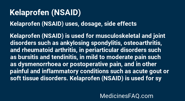 Kelaprofen (NSAID)