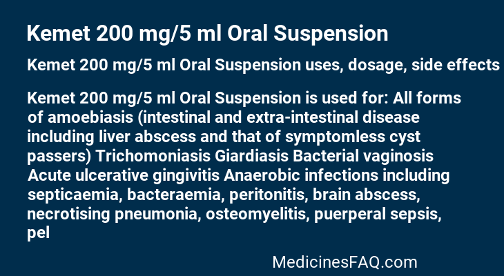 Kemet 200 mg/5 ml Oral Suspension