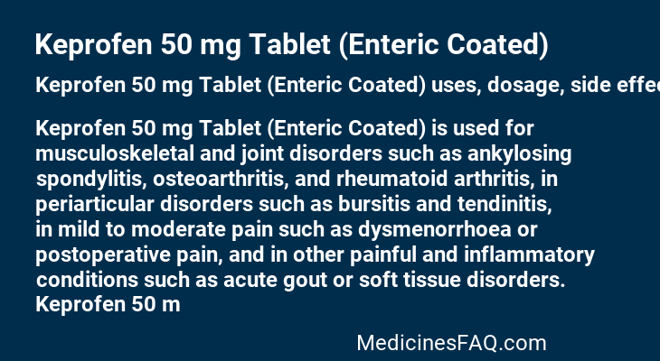 Keprofen 50 mg Tablet (Enteric Coated)