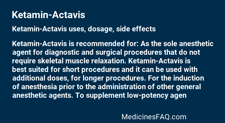 Ketamin-Actavis
