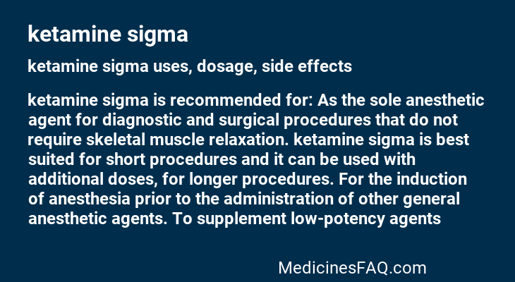 ketamine sigma