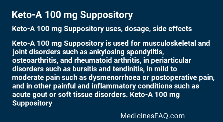 Keto-A 100 mg Suppository