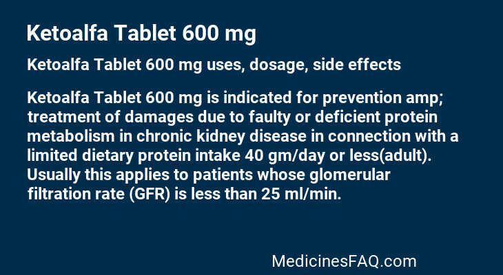 Ketoalfa Tablet 600 mg