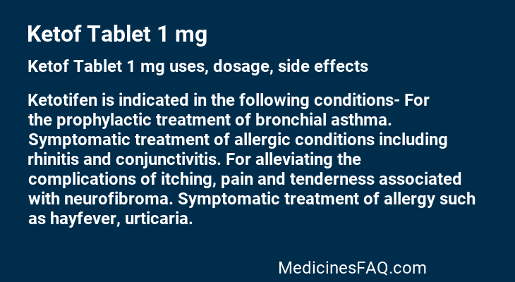 Ketof Tablet 1 mg