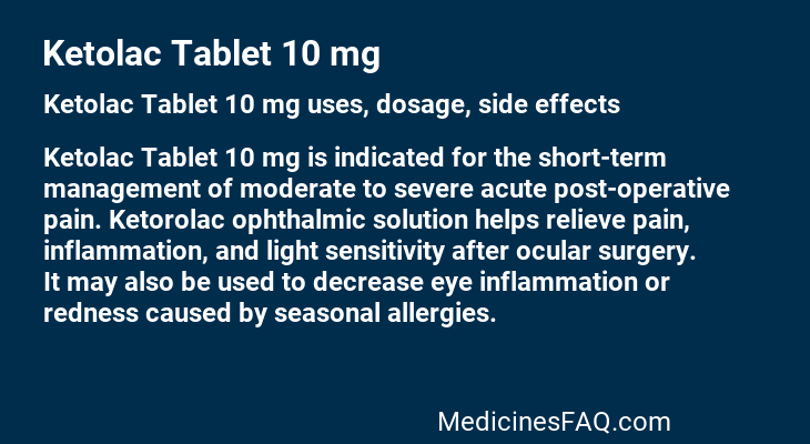 Ketolac Tablet 10 mg