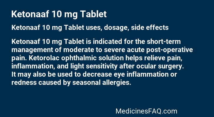 Ketonaaf 10 mg Tablet