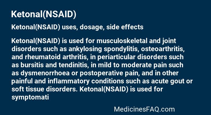 Ketonal(NSAID)