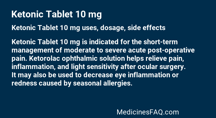 Ketonic Tablet 10 mg