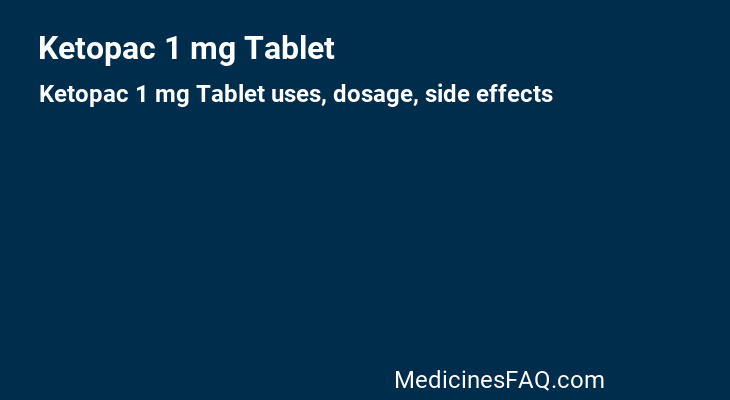 Ketopac 1 mg Tablet