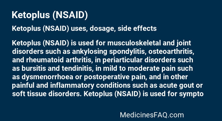 Ketoplus (NSAID)