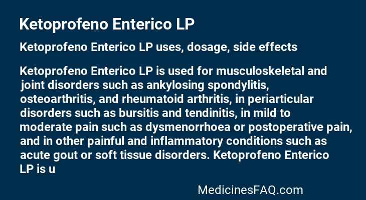 Ketoprofeno Enterico LP