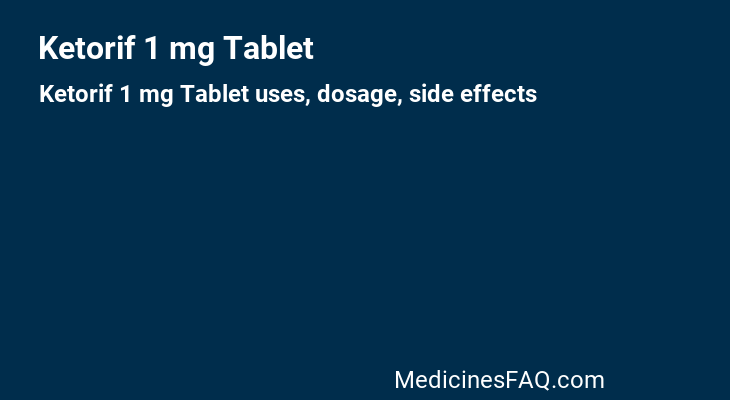 Ketorif 1 mg Tablet