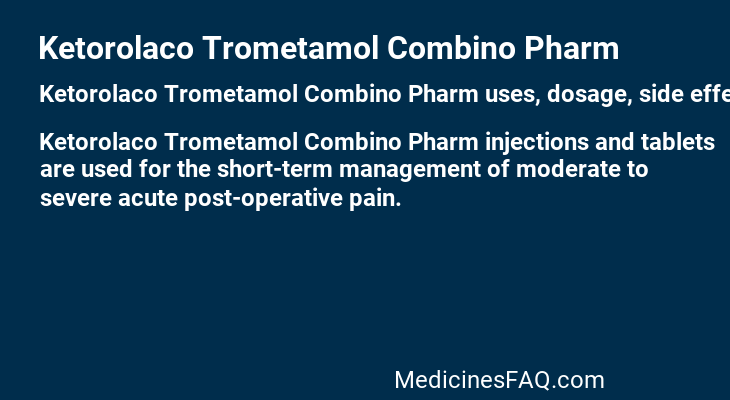 Ketorolaco Trometamol Combino Pharm