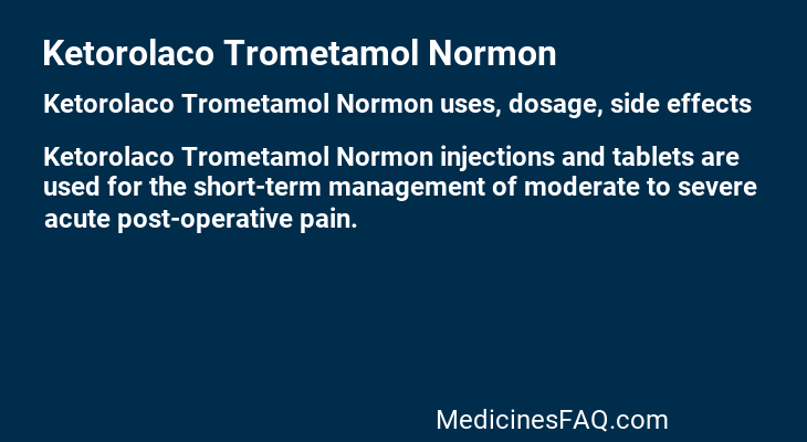 Ketorolaco Trometamol Normon