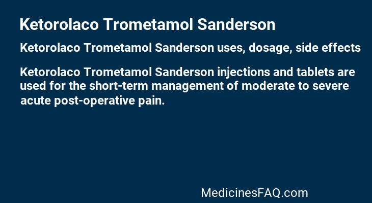 Ketorolaco Trometamol Sanderson
