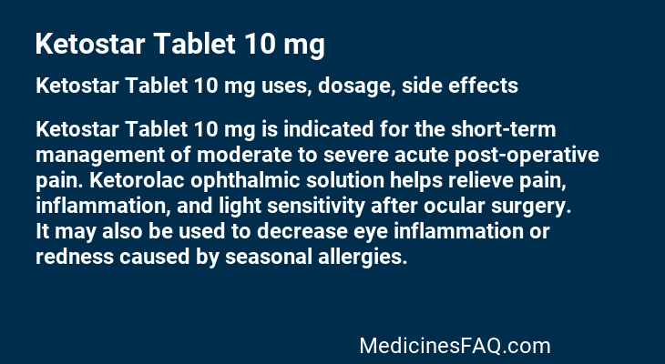 Ketostar Tablet 10 mg