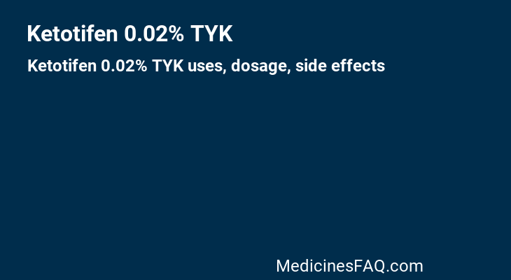 Ketotifen 0.02% TYK