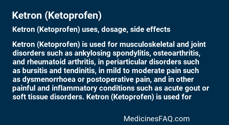 Ketron (Ketoprofen)