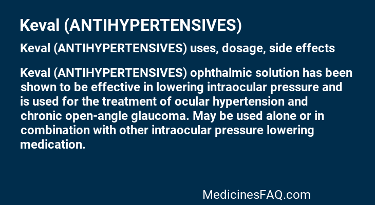 Keval (ANTIHYPERTENSIVES)