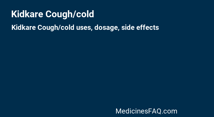 Kidkare Cough/cold