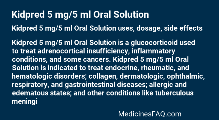 Kidpred 5 mg/5 ml Oral Solution