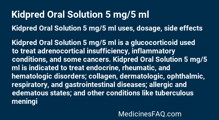 Kidpred Oral Solution 5 mg/5 ml