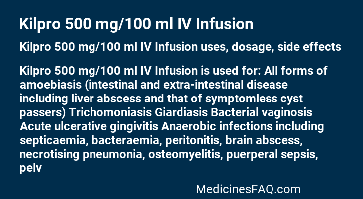 Kilpro 500 mg/100 ml IV Infusion