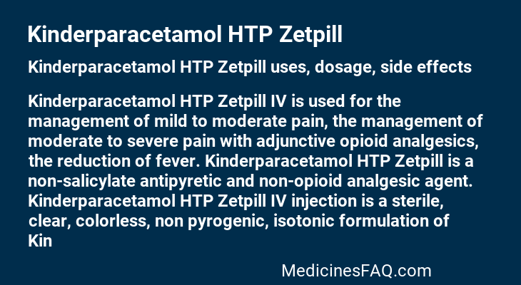 Kinderparacetamol HTP Zetpill