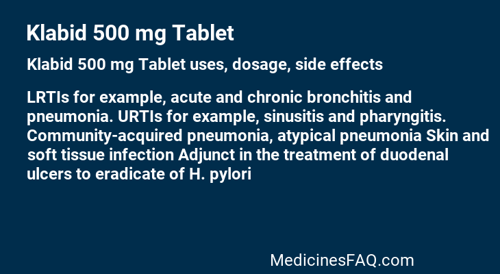 Klabid 500 mg Tablet