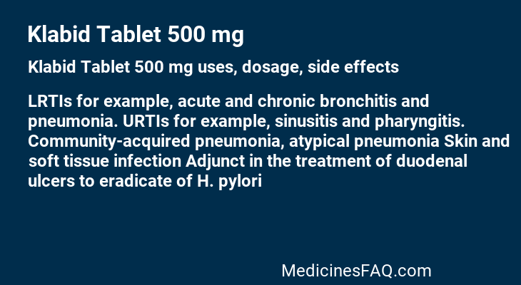 Klabid Tablet 500 mg