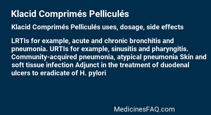 Klacid Comprimés Pelliculés