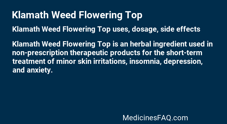 Klamath Weed Flowering Top