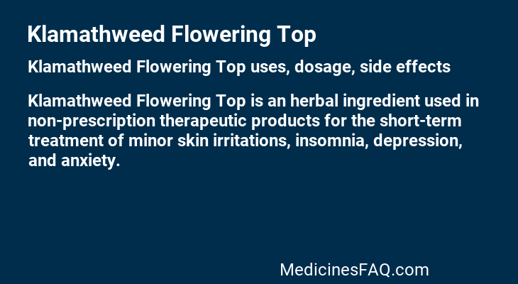 Klamathweed Flowering Top