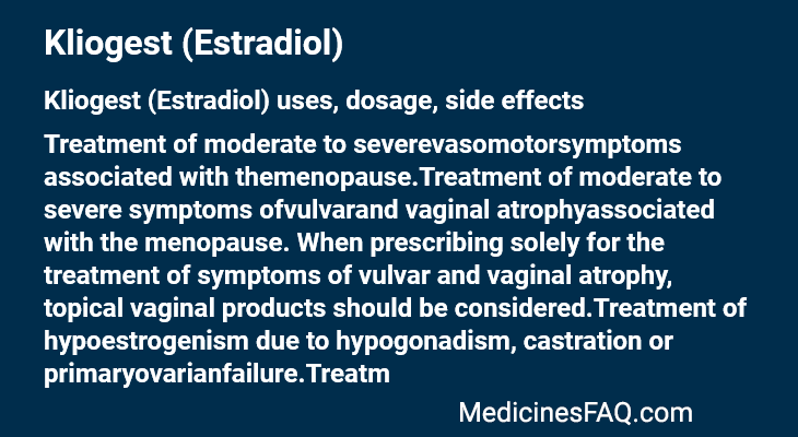 Kliogest (Estradiol)