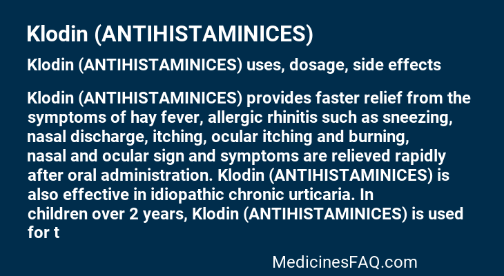 Klodin (ANTIHISTAMINICES)