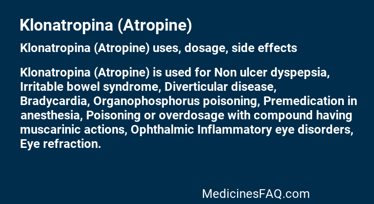 Klonatropina (Atropine)