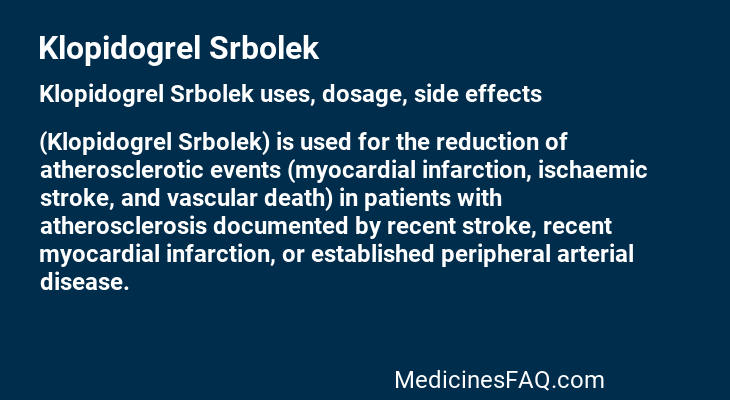 Klopidogrel Srbolek