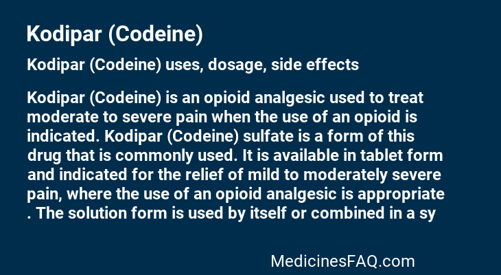 Kodipar (Codeine)