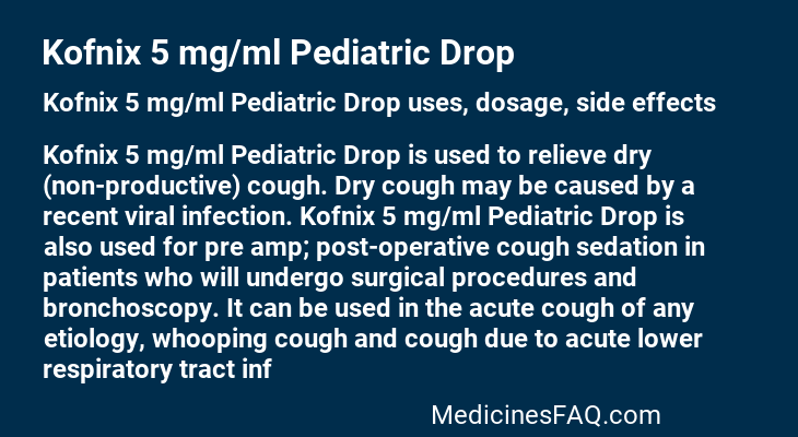 Kofnix 5 mg/ml Pediatric Drop