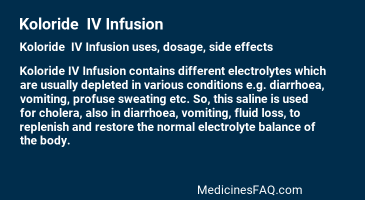 Koloride  IV Infusion